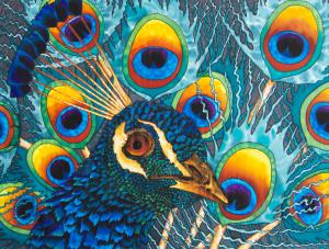 Insane Peacock    Silk Painting